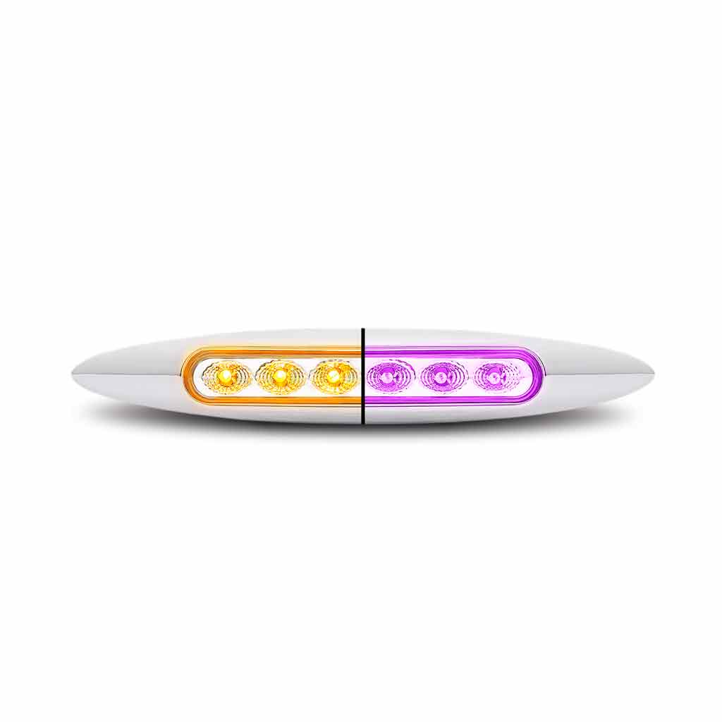 6″ Amber Marker to Purple Auxiliary Slim LED Light – 6 Diodes
