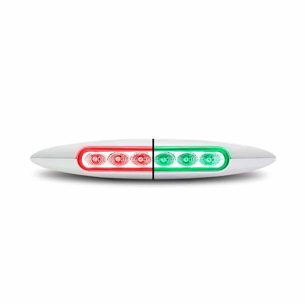6″ Red Marker to Green Auxiliary Slim LED Light – 6 Diodes