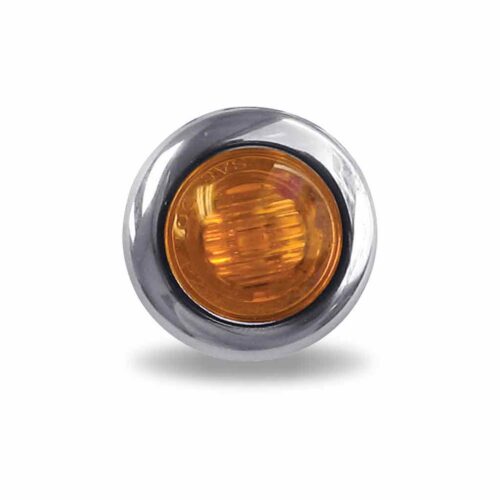 3/4″ Amber Clearance Marker Round LED Light – 3 Diodes