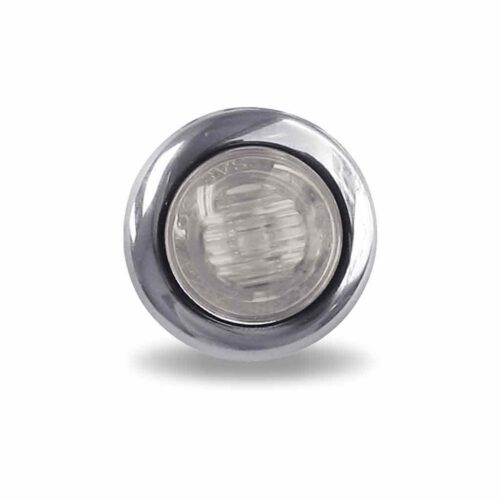 3/4″ Clear Amber Marker Round LED Light – 3 Diodes