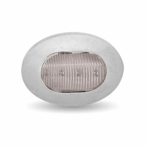 3/4″ Clear Red Marker Oval LED Light – 2 Diodes