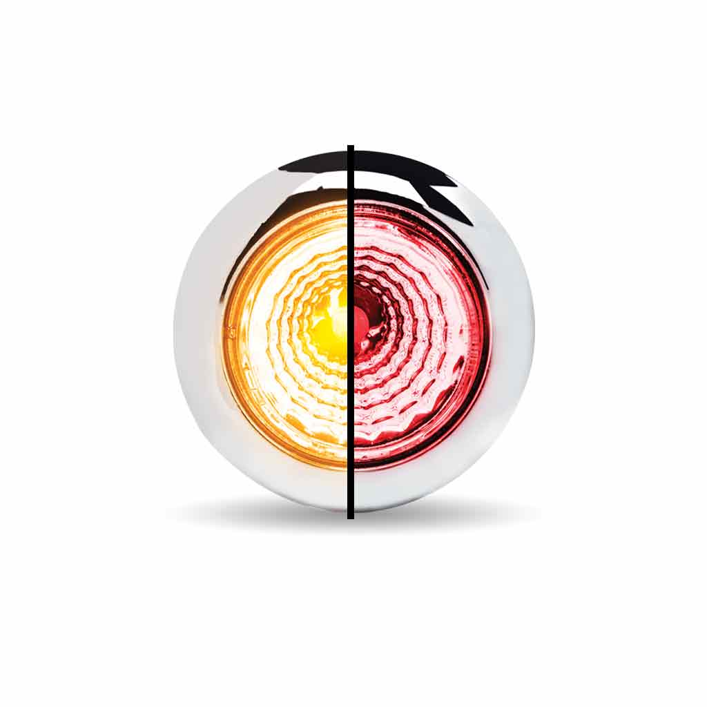 3/4″ Amber Marker to Red Auxiliary Round Reflector LED Light – 1 Diode