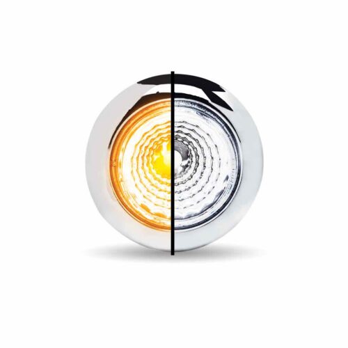 3/4″ Amber Marker to White Auxiliary Round Reflector LED Light – 1 Diode