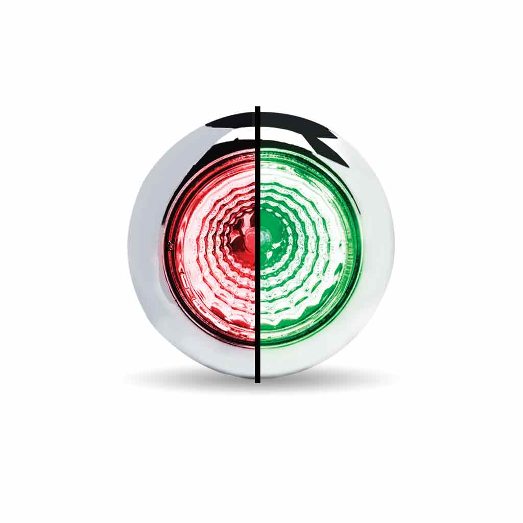 3/4″ Red Marker to Green Auxiliary Round Reflector LED Light – 1 Diode
