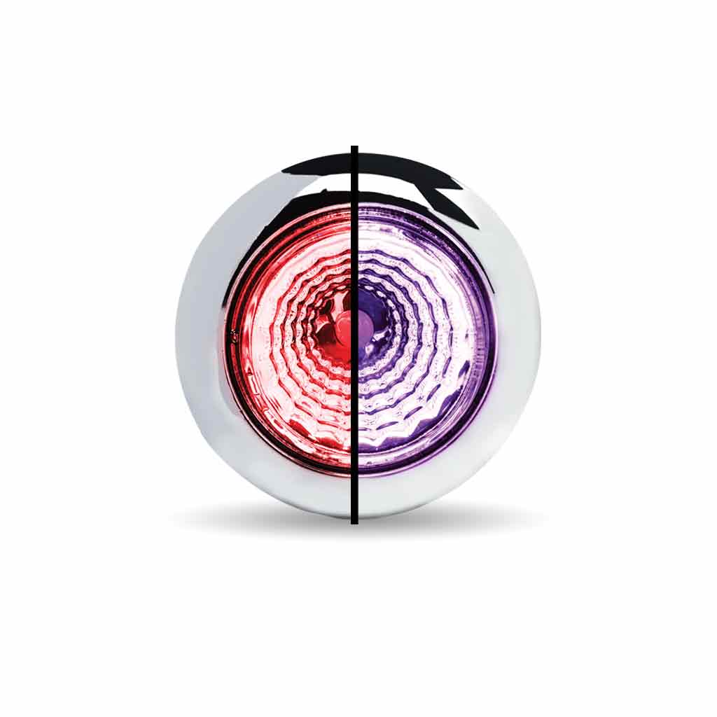 3/4″ Red Marker to Purple Auxiliary Round Reflector LED Light – 1 Diode