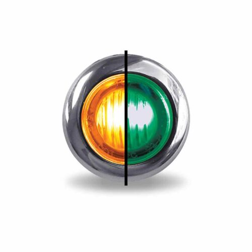 3/4″ Amber Marker to Green Auxiliary Round LED Light – 2 Diodes