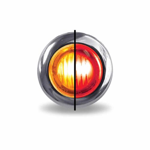 3/4″ Amber Marker to Red Auxiliary Round LED Light – 2 Diodes