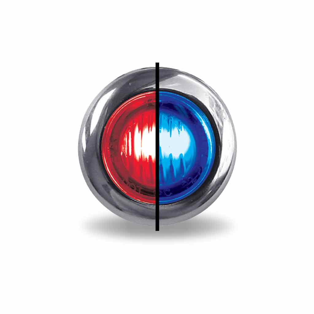3/4″ Red Marker to Blue Auxiliary Round LED Light – 2 Diodes