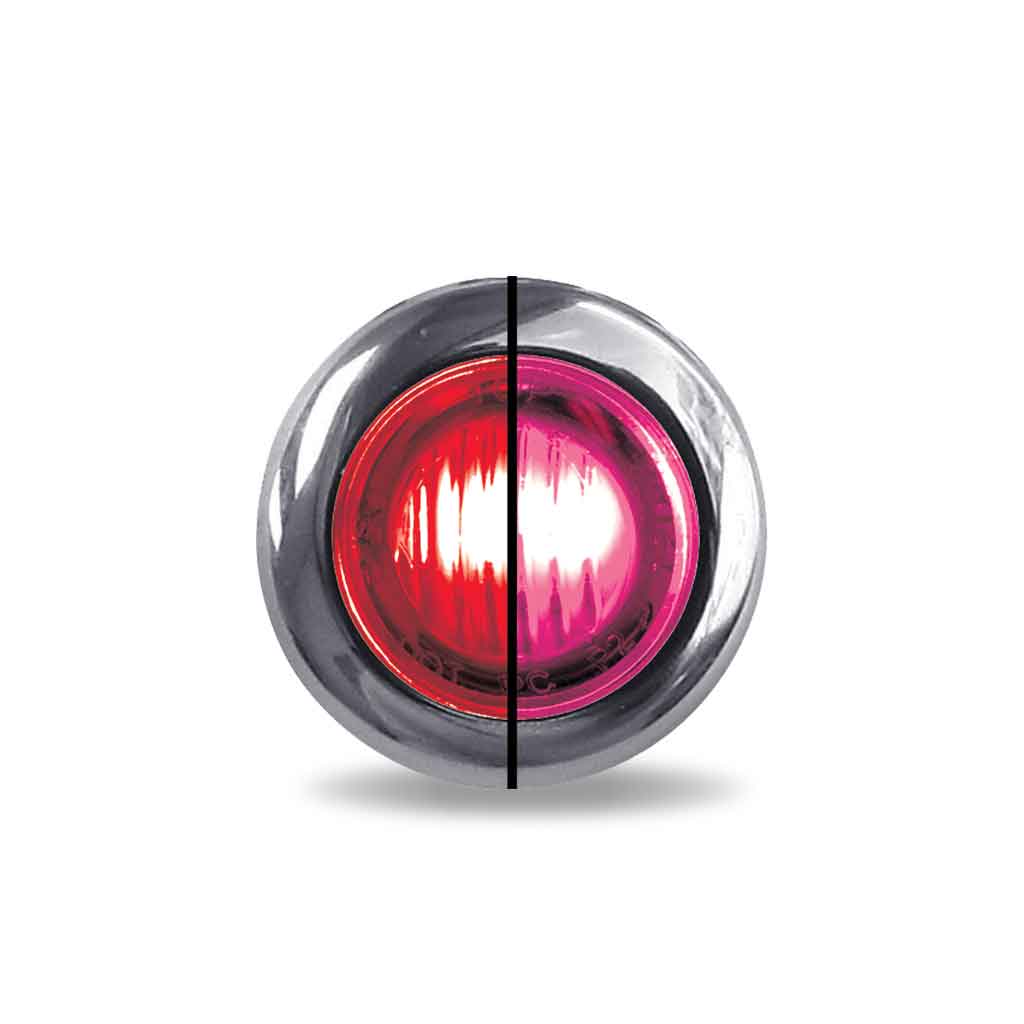 3/4″ Red Marker to Pink Auxiliary Round LED Light – 2 Diodes