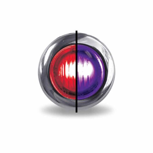 3/4″ Red Marker to Purple Auxiliary Round LED Light – 2 Diodes