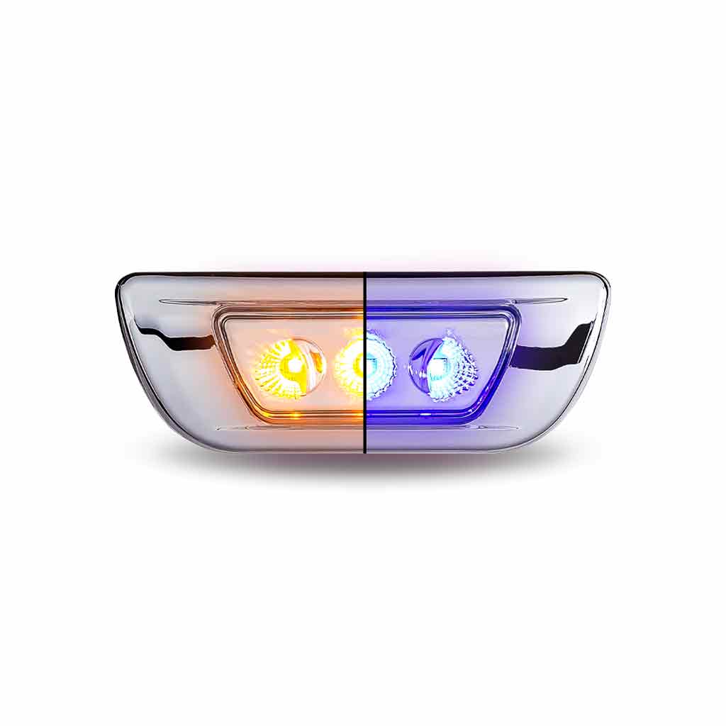 Amber Turn & Marker to Blue Auxiliary Kenworth/Peterbilt LED Cab Light – 3 Diodes
