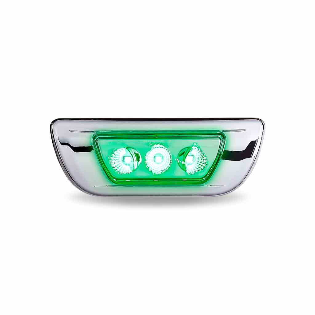 Amber Turn & Marker to Green Auxiliary Kenworth/Peterbilt LED Cab Light – 3 Diodes - Image 4