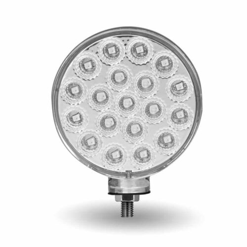 Clear Amber/Red Turn & Marker Double Face Round Reflector LED Light – 38 Diodes