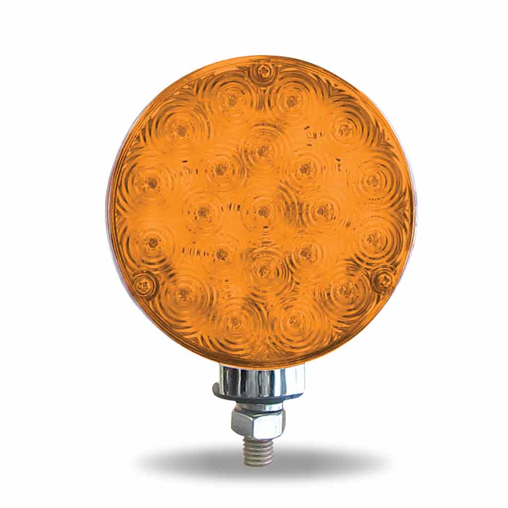 Amber/Red Turn Signal & Marker Super Value Double Face Round LED Light – 42 Diodes