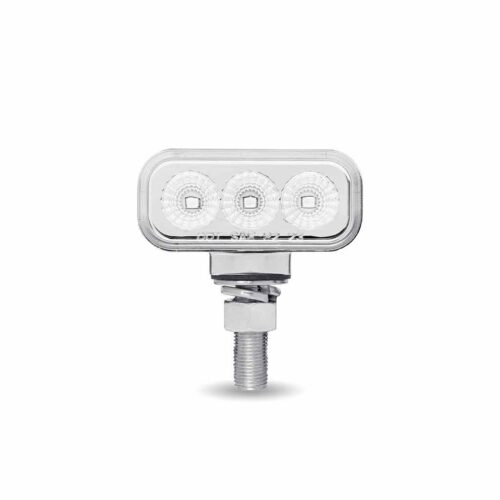 Clear Amber/Red Clearance Marker 1.5″ x 3″ Mini Double Face Rectangular Light with Reflector LEDs – 10 Diodes