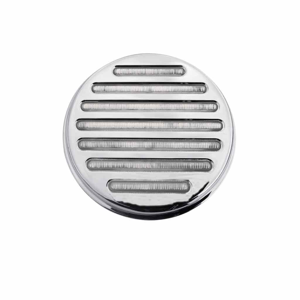 4″ Clear Red Stop, Turn & Tail Round Flatline LED Light – 49 Diodes