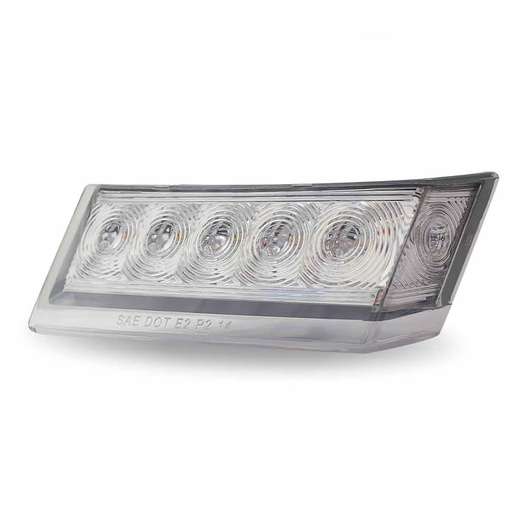 FTL. Clear Amber Side Turn & Clearance Marker w/ Underglow LED Light – Driver | 6 Diodes