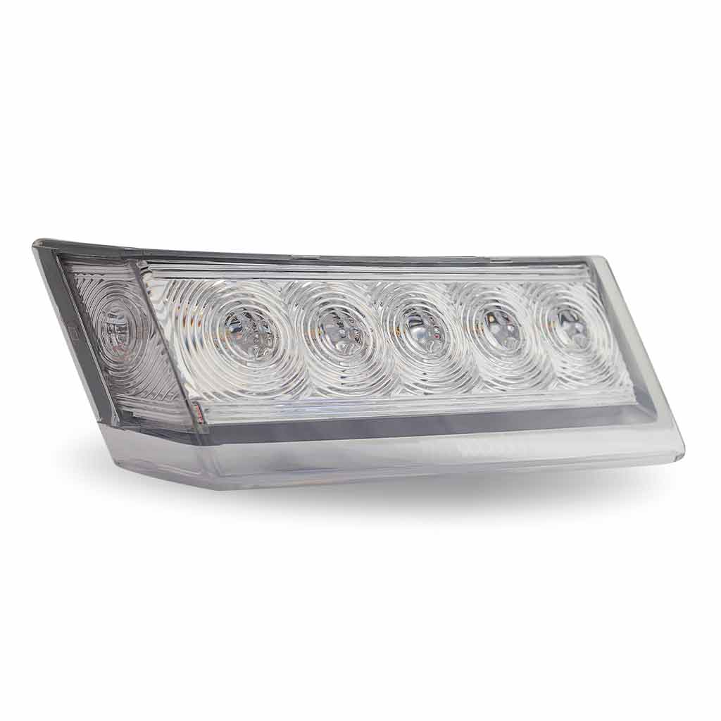 FTL. Clear Amber Side Turn & Clearance Marker w/ Underglow LED Light – Passenger | 6 Diodes