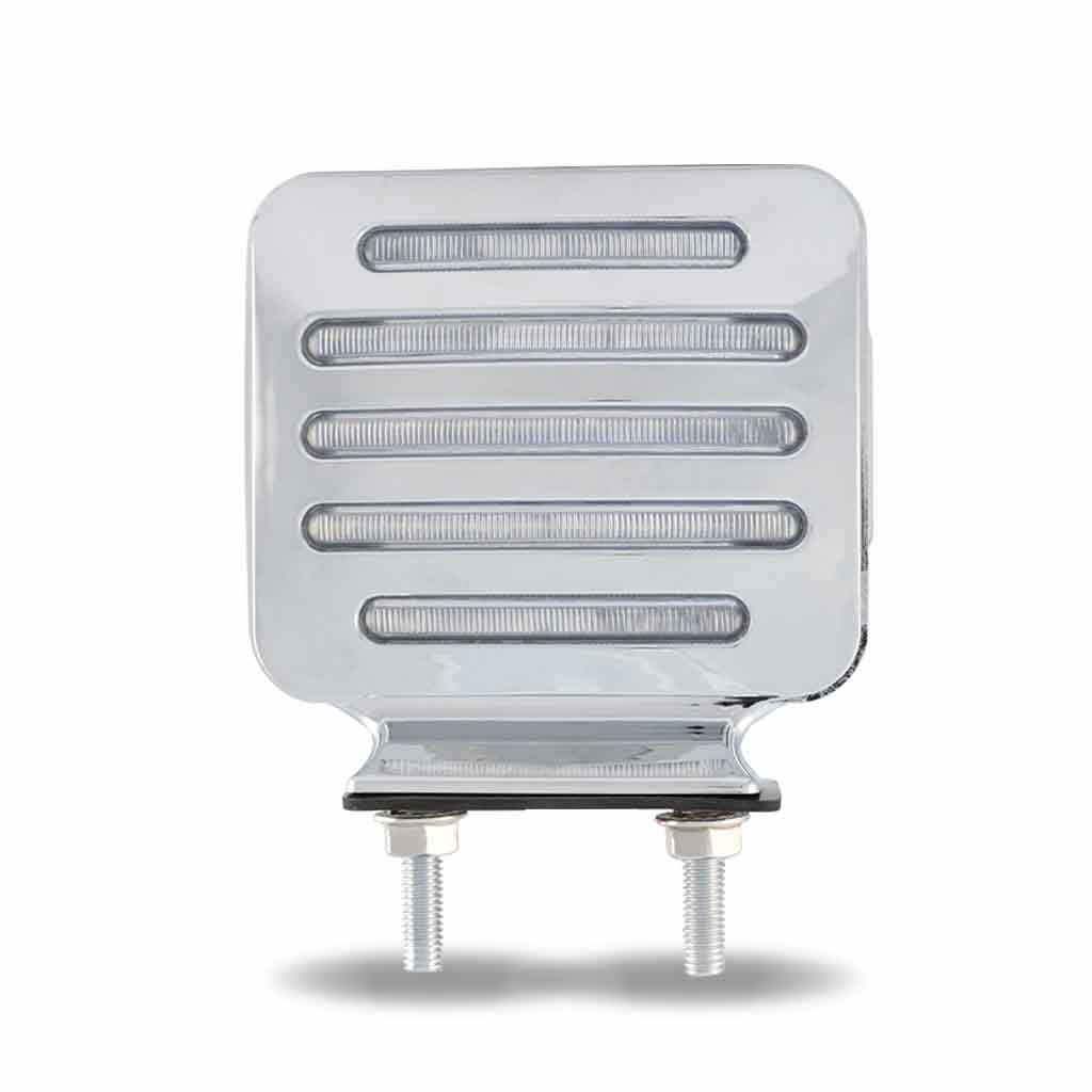 Clear Amber/Red Turn & Marker Double Face Square Flatline LED Light – 80 Diodes