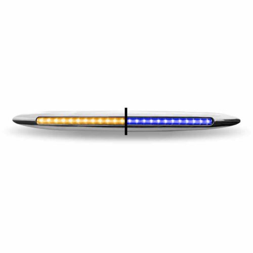 17″ Amber Marker to Blue Auxiliary Slim Flatline LED Light – 24 Diodes