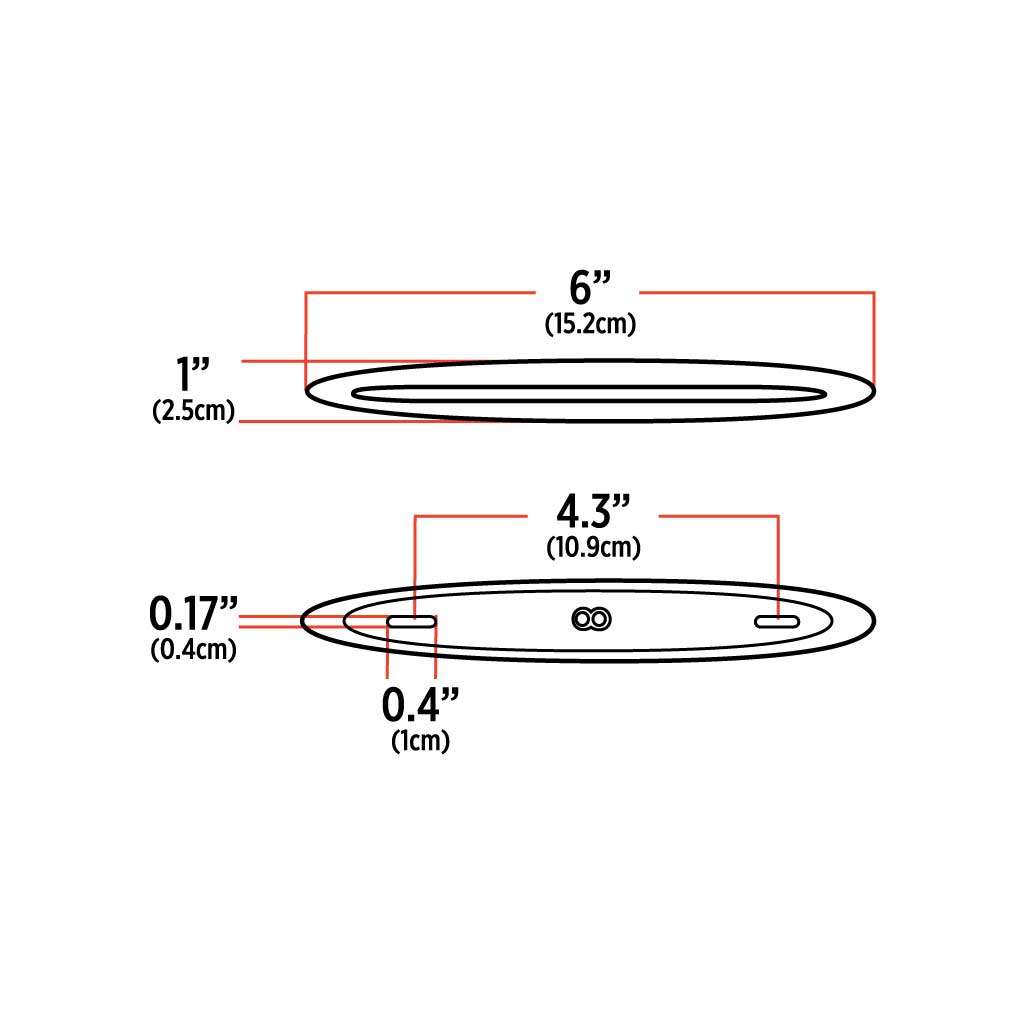 6″ Amber Marker to Blue Auxiliary Slim Flatline LED Light – 9 Diodes - Image 9