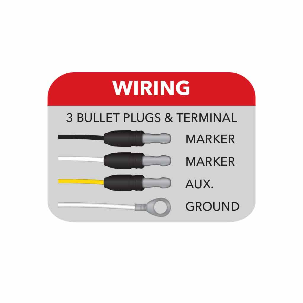 6″ Amber Marker to Blue Auxiliary Slim Flatline LED Light – 9 Diodes - Image 10