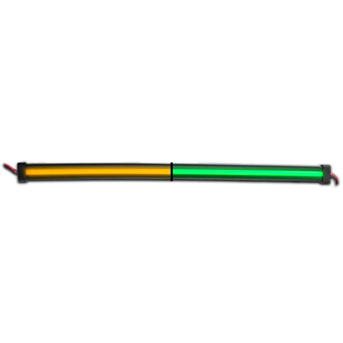 12″ Clear Amber to Green Auxiliary Center Glow Strip LED Light – 60 Diodes