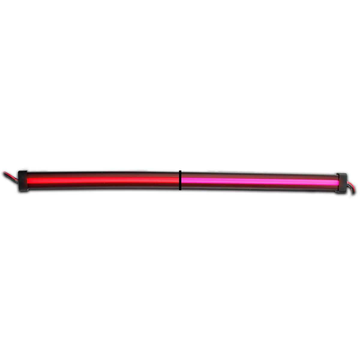 12″ Clear Red to Pink Auxiliary Center Glow Strip LED Light – 60 Diodes