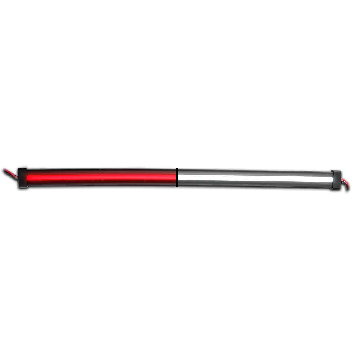 12″ Clear Red to White Auxiliary Center Glow Strip LED Light – 60 Diodes