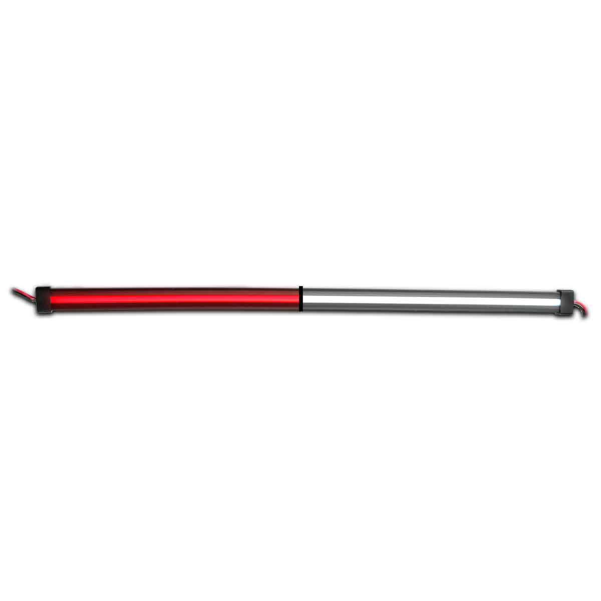 24″ Clear Red to White Auxiliary Center Glow Strip LED Light – 120 Diodes