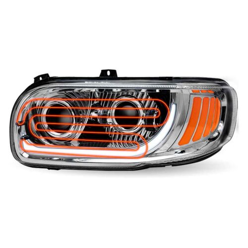 PB. 389/388/367/567 Heated LED Projector Headlight Assembly – Chrome (Driver Side)