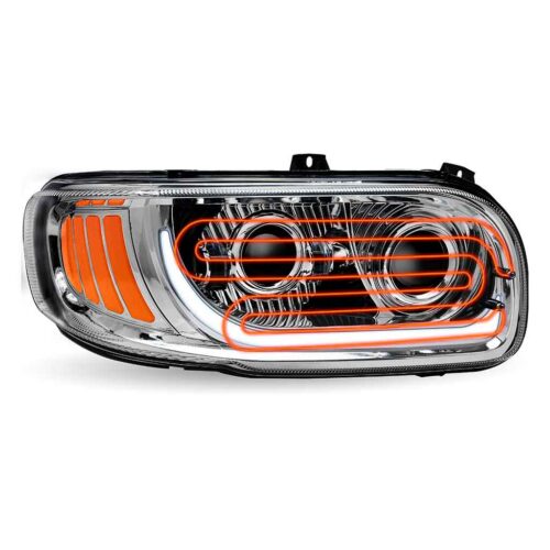 PB. 389/388/367/567 Heated LED Projector Headlight Assembly – Chrome (Passenger Side)