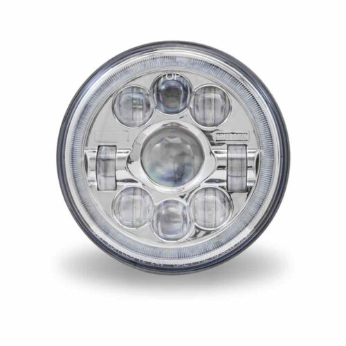 7″ LED Projector Headlight with Glow Position LED Halo – Combination High & Low Beam | 3000 Lumens