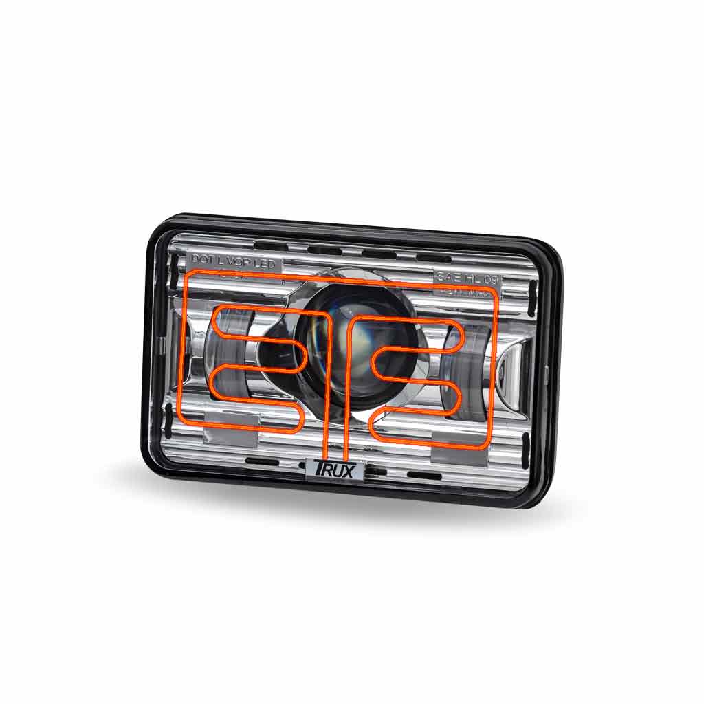 4″ x 6″ LED Projector Headlight – High Beam | 2400 Lumens - Image 7