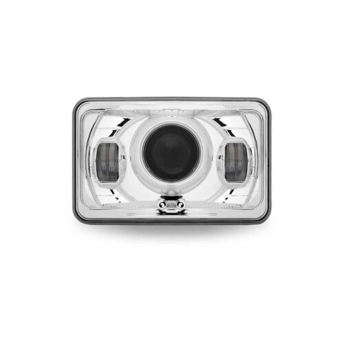 4″ x 6″ LED Projector Headlight with Optional Backlit Auxiliary – Low Beam | 1200 Lumens