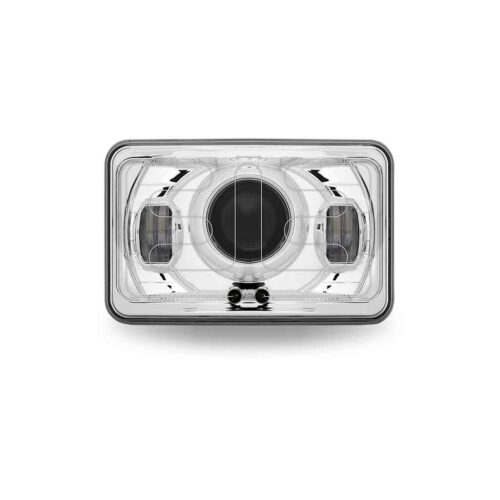 4″ x 6″ Heated LED Projector Headlight with Optional Backlit Auxiliary – Low Beam | 1200 Lumens