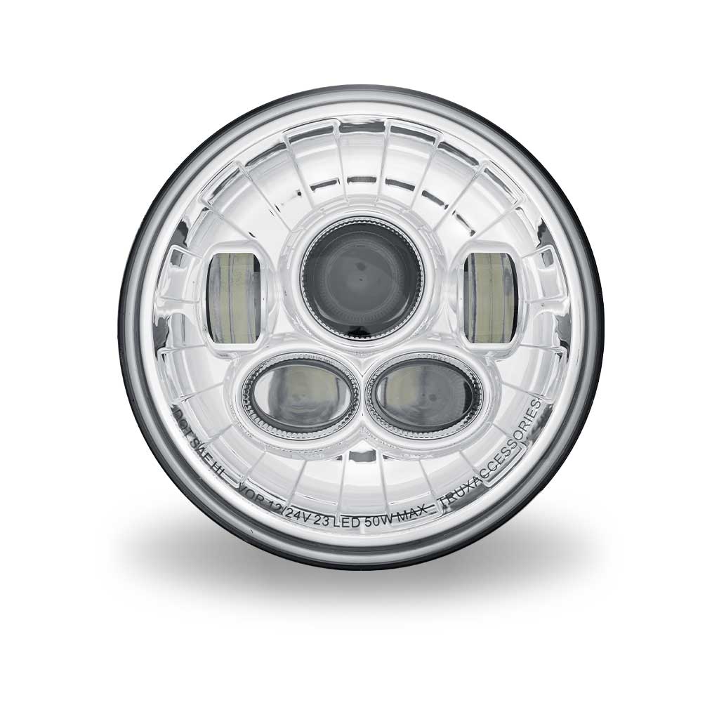 7″ LED Projector Headlight – Combination High & Low Beam | 6200 Lumens
