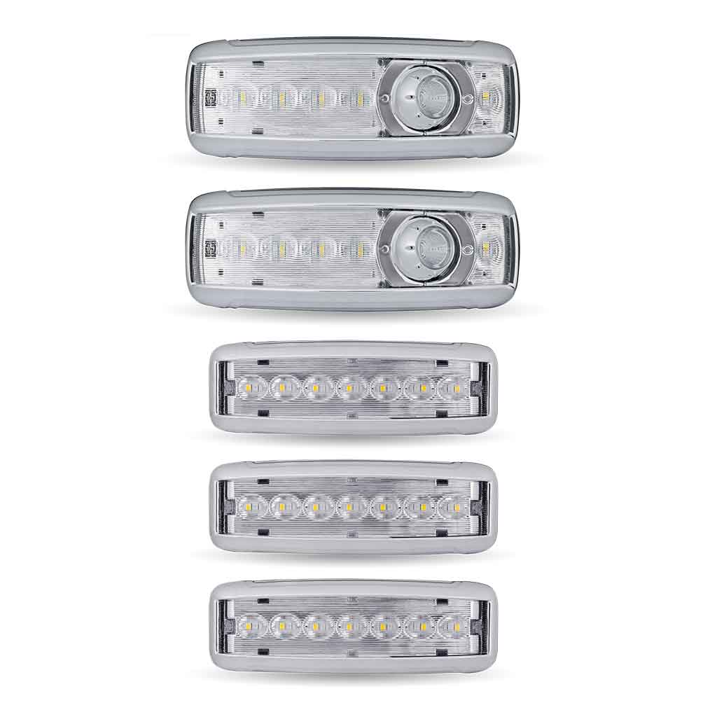 LED Interior Projector Dome 7-Color Cab & Sleeper Lighting Kit for Kenworth – Chrome