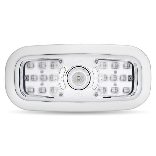 LED Interior Projector Dome & Map 7-Color Cab Light for Peterbilt – Chrome