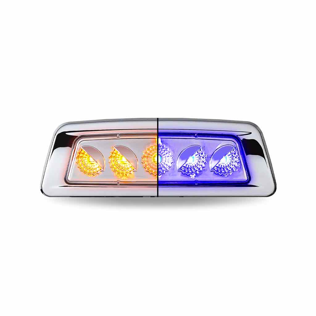 Amber Turn & Marker to Blue Auxiliary Kenworth/Peterbilt LED Fender Light – 5 Diodes | Passenger Side