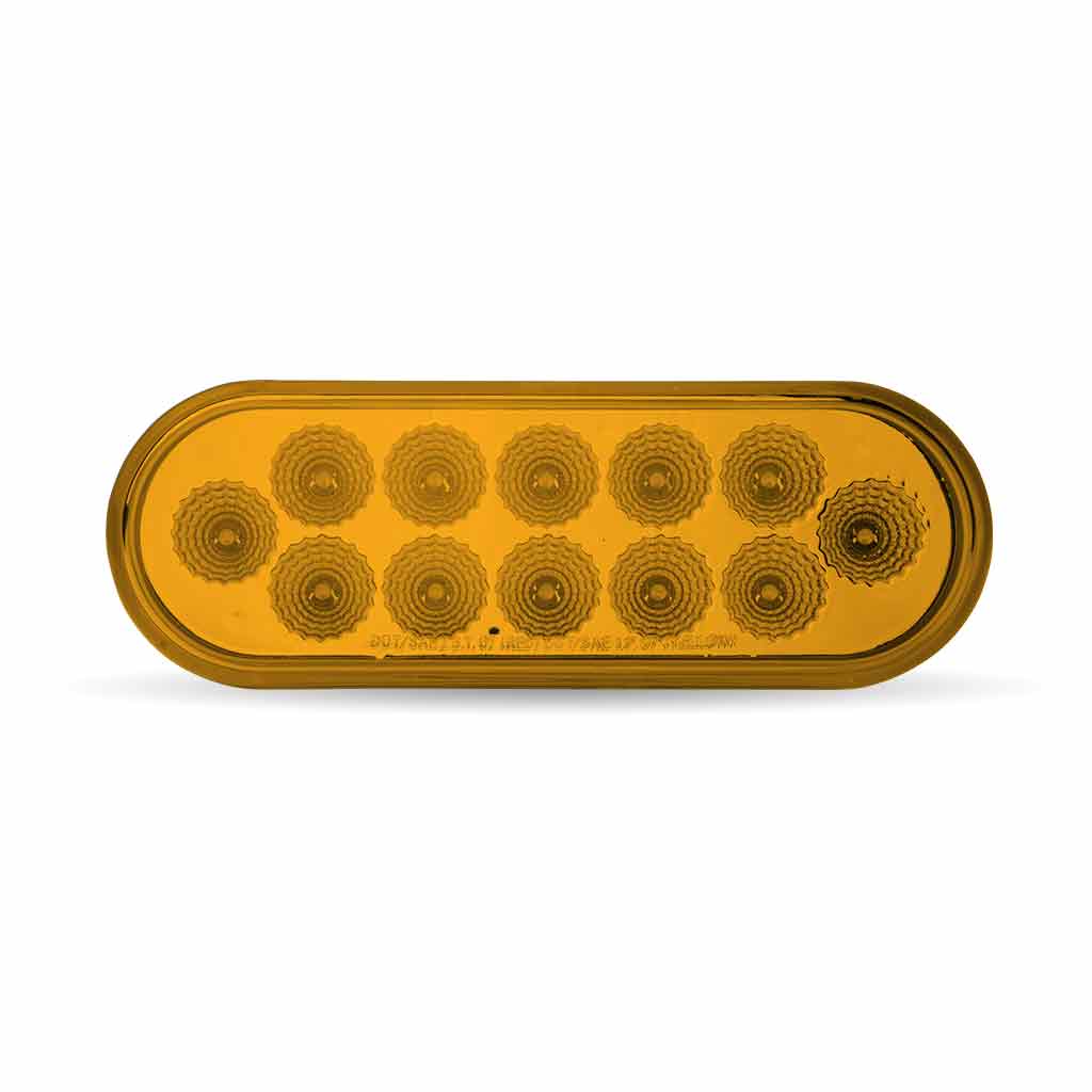 6″ Amber Turn & Marker LED Oval Light – 12 Diodes