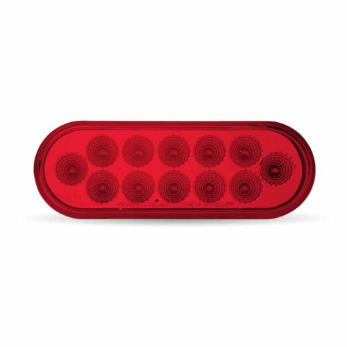 6″ Red Stop, Turn & Tail LED Oval Light – 12 Diodes