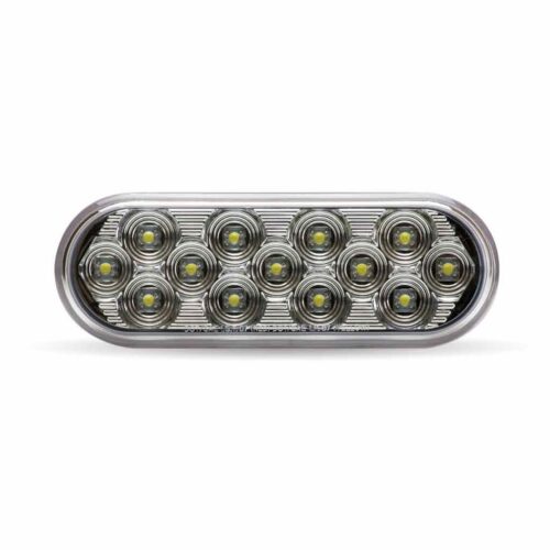 6″ Clear Amber Turn & Marker Oval Mirror LED Light – 13 Diodes