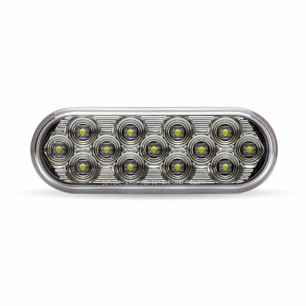6″ Clear Amber Turn & Marker Oval Mirror LED Light – 13 Diodes