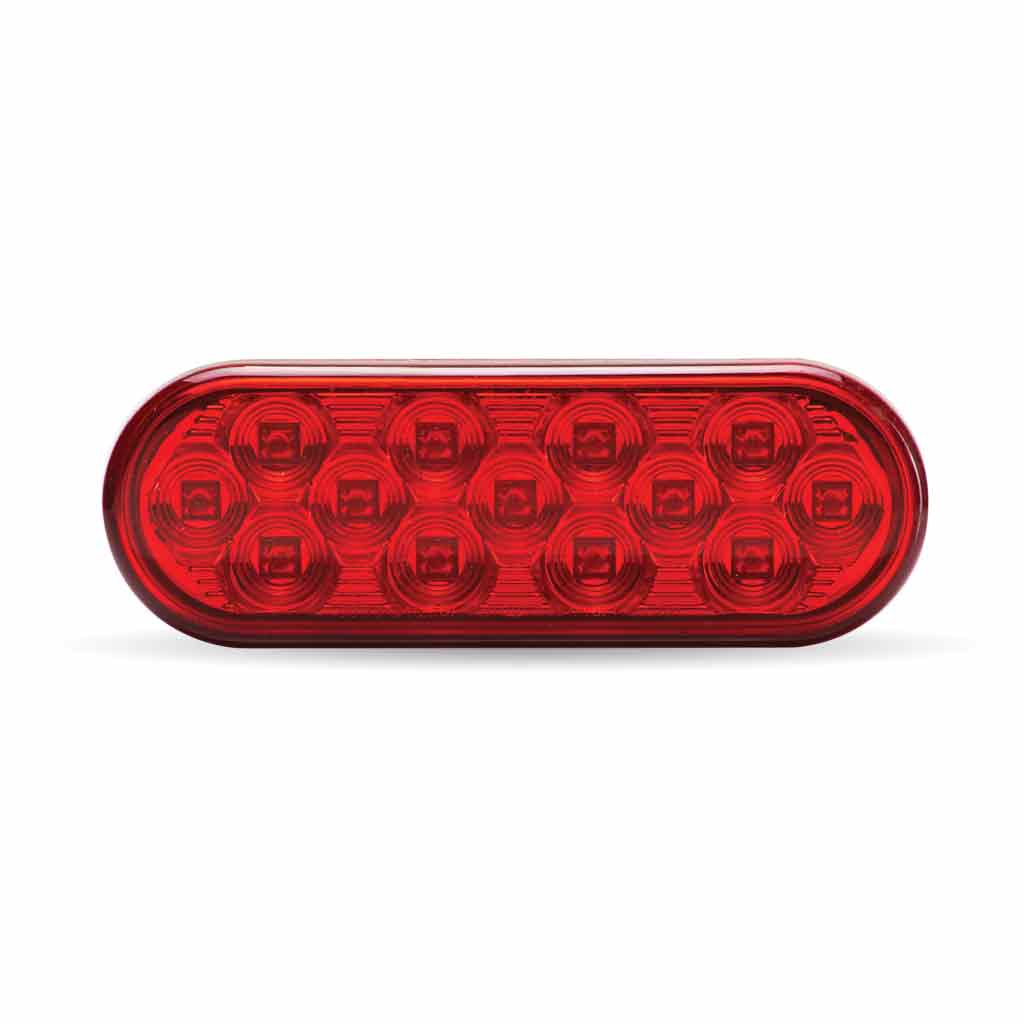 6″ Red Stop, Turn & Tail Oval Mirror LED Light – 13 Diodes