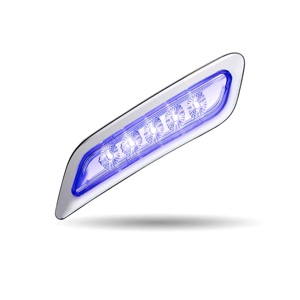 Amber Turn & Marker to Blue Auxiliary Peterbilt LED Door Light – 5 Diodes | Driver Side - Image 4