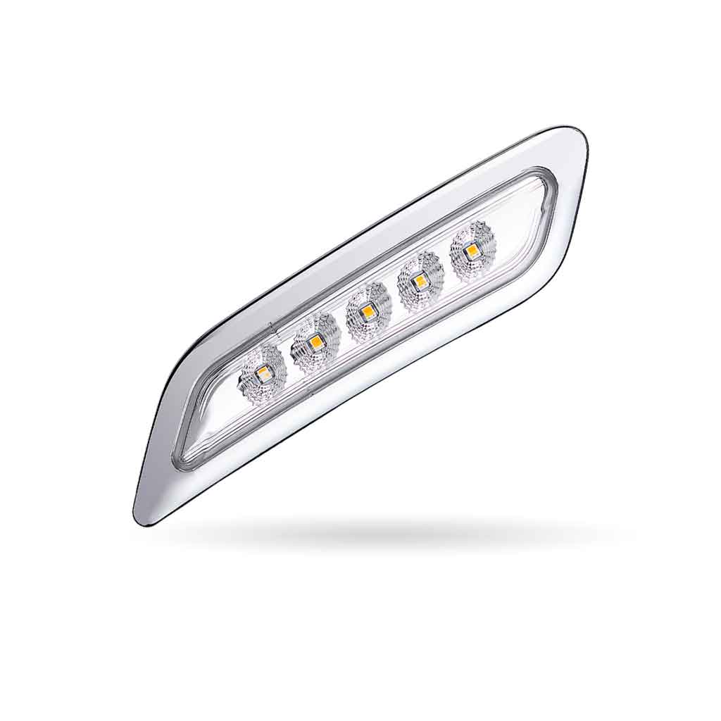 Amber Turn & Marker to Blue Auxiliary Peterbilt LED Door Light – 5 Diodes | Driver Side - Image 2