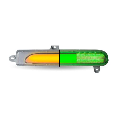 Amber Turn/Sequential & Marker to Green Auxiliary Peterbilt Headlight Turn Signal LED Light – Driver Side | 25 Diodes