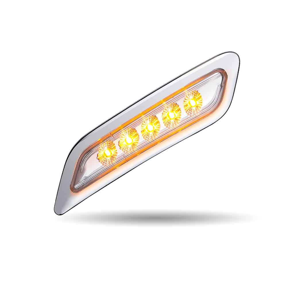 Amber Turn & Marker to Blue Auxiliary Peterbilt LED Door Light – 5 Diodes | Passenger Side - Image 3