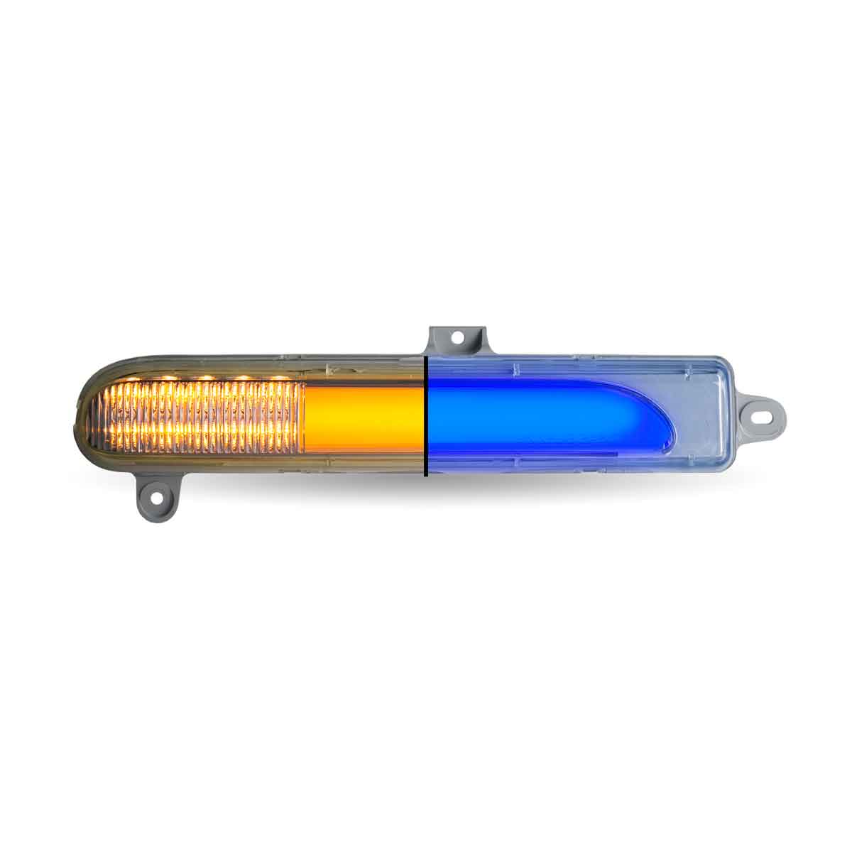 Amber Turn/Sequential & Marker to Blue Auxiliary Peterbilt Headlight Turn Signal LED Light – Passenger Side | 25 Diodes